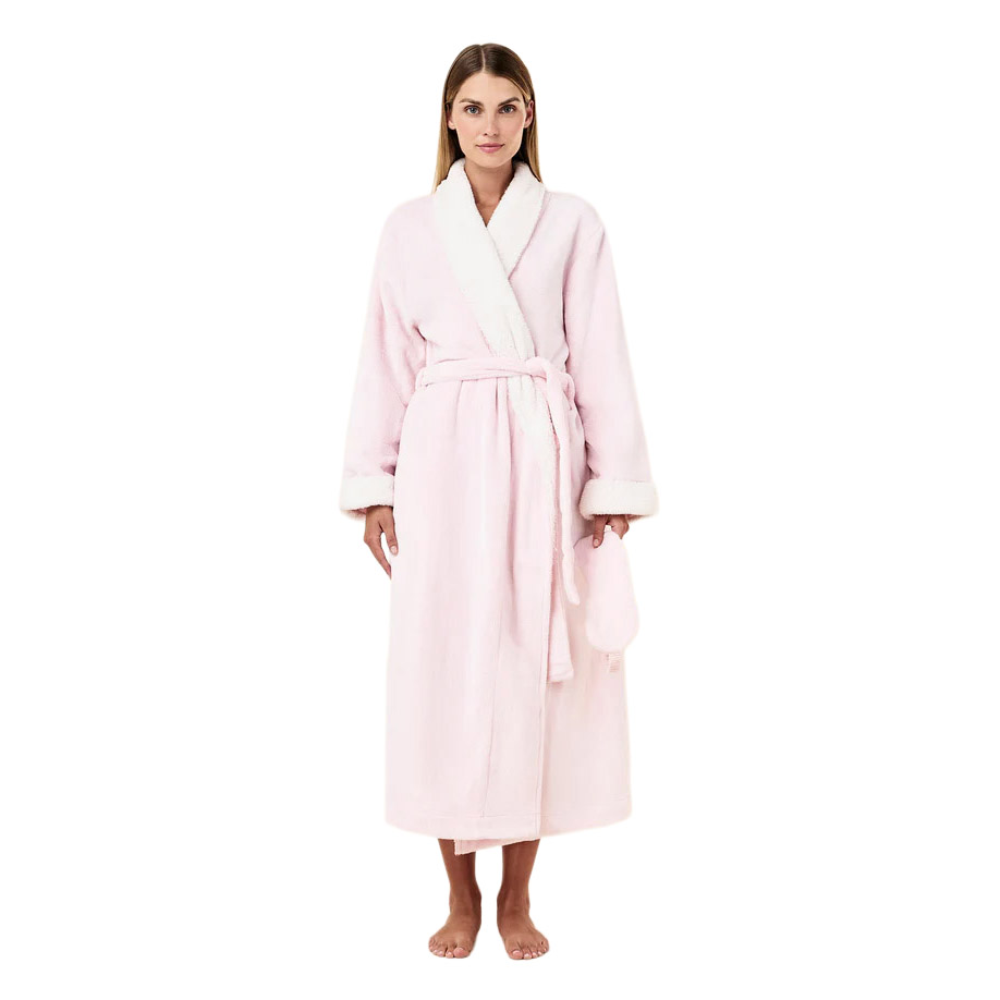 Papinelle Plush Sherpa Robe & Sleep Mask